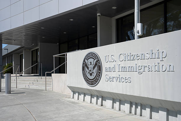 U.S. Citizenship and Immigration Services building sign